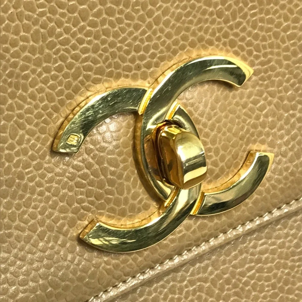 CHANEL Cream Shoulder Bag